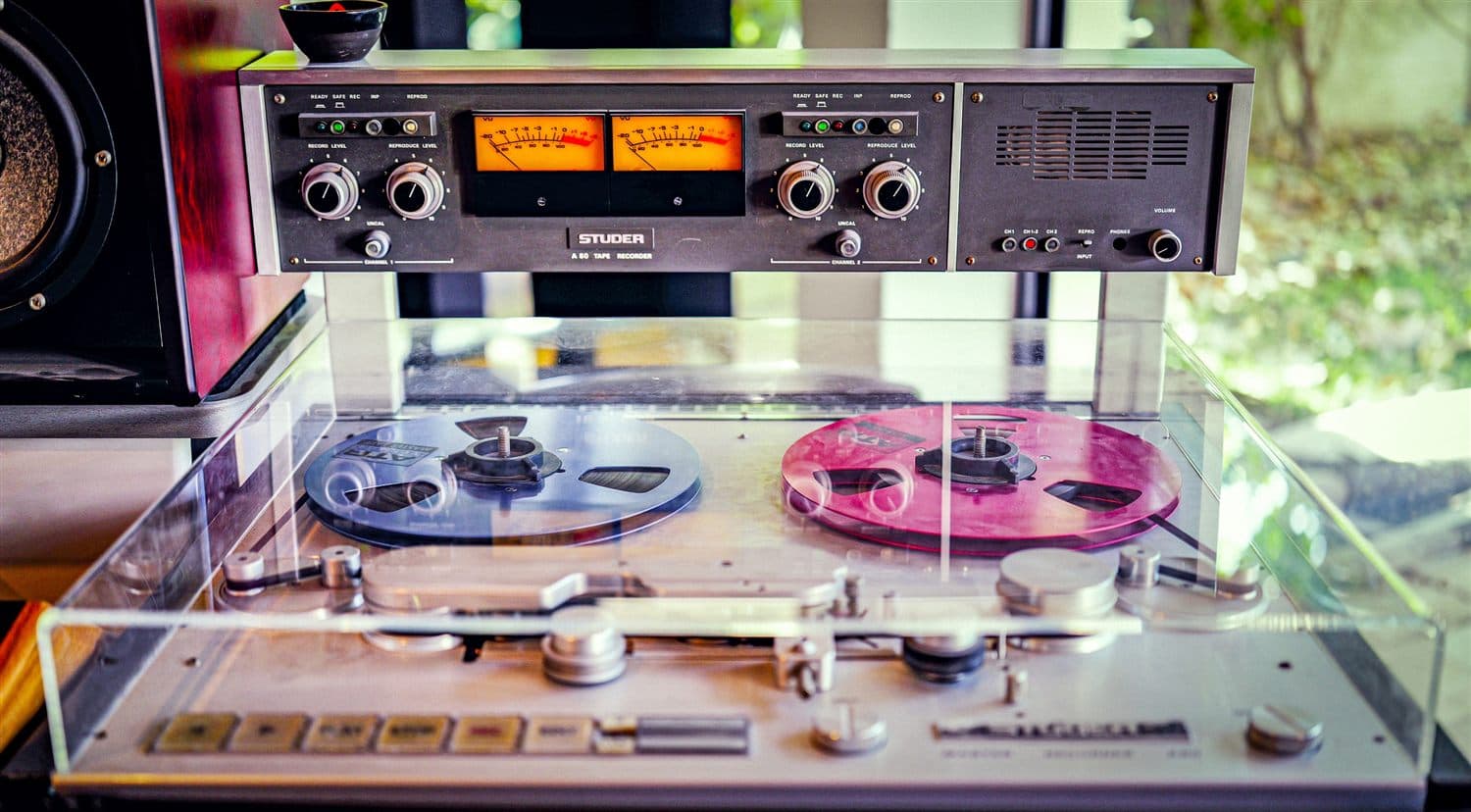 The Studer tape machine by the window